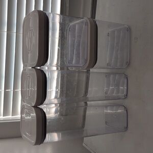 Oxo Clear Storage Container Set with White Lids